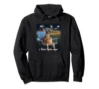 Divertente Cervo Baseball Mamma io Vivo Qui Ora Felpa con Cappuccio