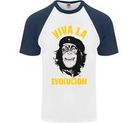 Divertente che Guevara Evolution Scimmia Ateismo DA UOMO S/S Baseball T-Shirt