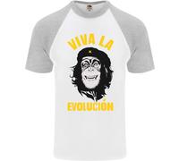 Divertente che Guevara Evolution Scimmia Ateismo DA UOMO S/S Baseball T-Shirt
