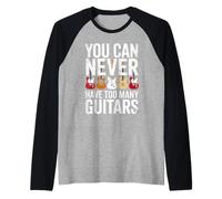 Divertente che non puoi mai avere troppe chitarre che dicono umorismo Maglia con Maniche Raglan