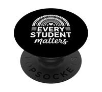 Divertente che ogni studente è importante dire Boho Rainbow PopSockets PopGrip Adesivo