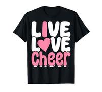 Divertente Cheerleading Cheerleader Cheer Squad Live Love Cheer Maglietta