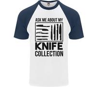 Divertente Chef Ask About My Coltello Collezione Uomo S/S Baseball T-Shirt