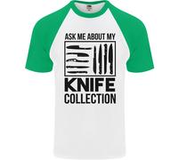Divertente Chef Ask About My Coltello Collezione Uomo S/S Baseball T-Shirt