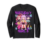Divertente Chibi KPOP Girl It's My 3rd Birthday Maglia a Manica