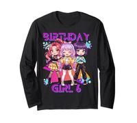 Divertente Chibi KPOP Girl It's My 6th Birthday Maglia a Manica