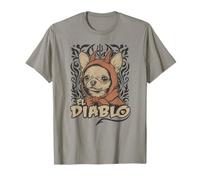 Divertente Chihuahua El Diablo Carino Piccolo Diavolo Cane Vintage Maglietta