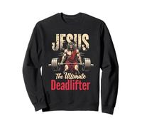 Divertente Christian Workout Gym Gesù The Ultimate Deadlift Felpa