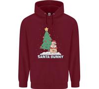 Divertente Christmas Santa Bunny Uomo Felpa