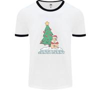 Divertente Christmas Santa Bunny Uomo Ringer