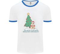 Divertente Christmas Santa Bunny Uomo Ringer