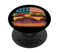 Divertente cibo Burger in America Colori Costume PopSockets PopGrip Adesivo