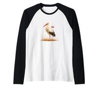 Divertente Cicogna in Colori polacchi per Ragazzi e Ragazze Maglia con Maniche Raglan