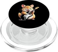 Divertente cincillà che suona la chitarra elettrica amante della musica degli animali PopSockets PopGrip per MagSafe