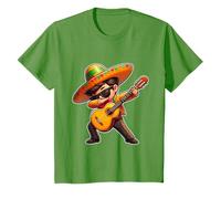 Divertente Cinco de Mayo Messicano Mariachi Boy Dabbing con la chitarra Maglietta