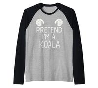 Divertente Citazione Pretend I'm a Koala Cute Animal Lovers Costume Maglia con Maniche Raglan