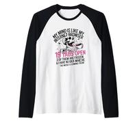 Divertente Citazione sul Multitasking con 19 Schede Aperte Maglia con Maniche Raglan