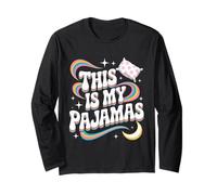 Divertente citazione This is my pigiama carino arcobaleno pigiameria Maglia a Manica