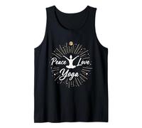 Divertente Citazione Yoga Regalo Pace Amore Canotta