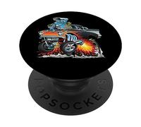 Divertente classico Hotrod anni Cinquanta Drag Racing Muscle Car Cartoon PopSockets PopGrip Adesivo