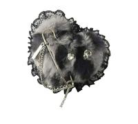 Divertente clip per capelli a forma di cuore con strass belle forcine per capelli da donna gioielli clip per capelli leopardi modello a forma di cuore