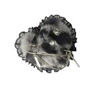Divertente clip per capelli a forma di cuore strass belle forcine per capelli per donne gioielli clip per capelli leopardi modello a forma di cuore forcina giapponese