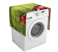 Divertente coccinella che tiene ombrelli copertura lavatrice con tasche portaoggetti lavatrice asciugatrice top copertura antipolvere 137,9 x 52,1 cm frigorifero cucina cuscinetti protettivi per la
