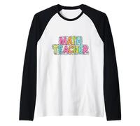 Divertente colorato insegnante di matematica dalmata Dot Maglia con Maniche Raglan