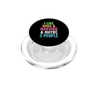 Divertente come cani e mahjong e forse tre persone PopSockets PopGrip per MagSafe