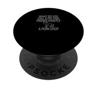Divertente come si chiama un maiale che conosce il karate una braciola di maiale PopSockets PopGrip Adesivo
