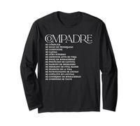 Divertente compadre Definizione Messicano Umorismo Amicizia Design Maglia a Manica