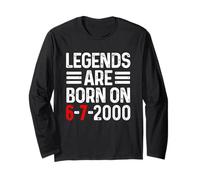 Divertente Compleanno 67 Leggenda dei Meme Nata Il 6-7-2000 Maglia a Manica