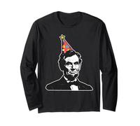 Divertente Compleanno del Presidente Abe Abraham Lincoln Maglia a Manica
