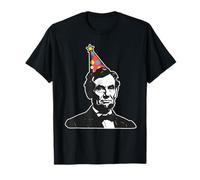 Divertente Compleanno del Presidente Abe Abraham Lincoln Maglietta