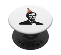 Divertente compleanno del presidente Abe Abraham Lincoln PopSockets PopGrip Adesivo