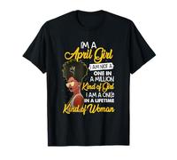 Divertente compleanno di aprile per donne nere - I'm A April Queen Maglietta