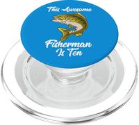 Divertente compleanno Questo fantastico pescatore è dieci amanti dei pesci PopSockets PopGrip per MagSafe