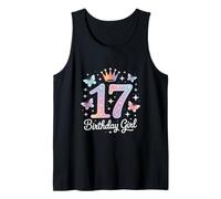 Divertente Compleanno Ragazza 17 dicendo Sparkle Crown Magic Canotta