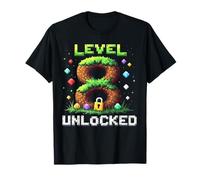 Divertente compleanno ragazzo livello 8 sbloccato, è il mio ottavo compleanno Maglietta