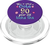 Divertente compleanno This Is What A Cute 90 Novantenne Looks PopSockets PopGrip per MagSafe