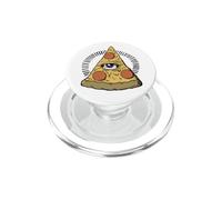 Divertente complotto sulla pizza che vede tutti Pizza Eye PopSockets PopGrip per MagSafe