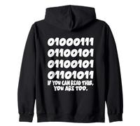 Divertente Computer Codice Binario Geek Nerd Programmatore Bambini Uomini Felpa con Cappuccio