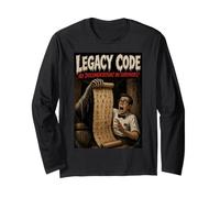 Divertente Computer Tech Programmer Humor Old Horror Movie Poster Maglia a Manica
