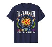 Divertente Comunismo Gay Meme Completamente Automatizzato Lusso Gay Spazio Maglietta, Uomo, Navy, S