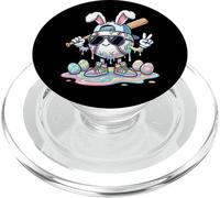 Divertente coniglietto da baseball a goccia Tie Dye Pasqua ragazzi bambini bambini PopSockets PopGrip per MagSafe