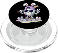 Divertente coniglietto da baseball a goccia Tie Dye Pasqua ragazzi bambini bambini PopSockets PopGrip per MagSafe