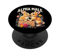 Divertente Coniglio Alfa Divertente Coniglio Meme Maschio PopSockets PopGrip Adesivo