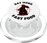 Divertente coniglio caccia per cacciatori mangiare più fast food PopSockets PopGrip per MagSafe
