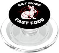 Divertente coniglio caccia per cacciatori mangiare più fast food PopSockets PopGrip per MagSafe