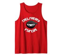 Divertente Consegna Ninja Pizza Mailman Truck School Bus Driver Canotta